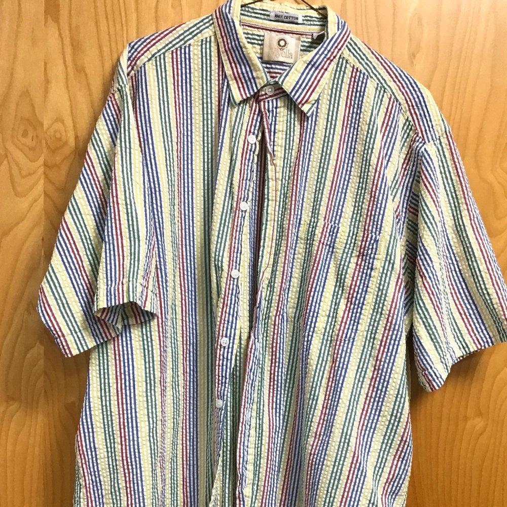 Viyella Short Sleeve Button Down Shirt in Size XL